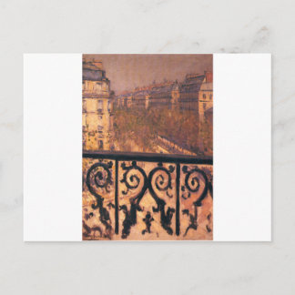Ein Balkon in Paris von Gustave Caillebotte Postkarte
