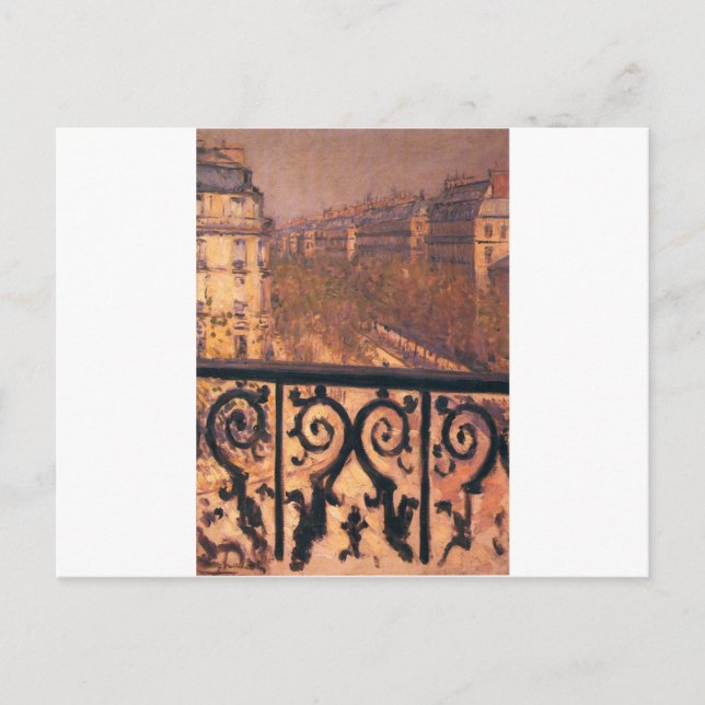 Ein Balkon in Paris von Gustave Caillebotte Postkarte (Vorderseite)