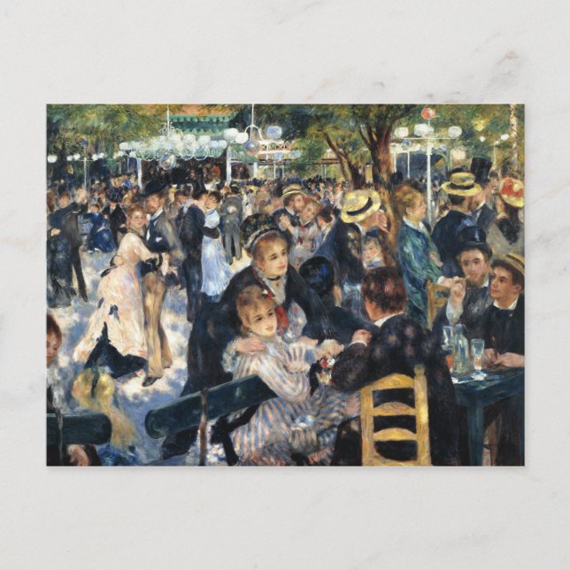Ein Ball am Moulin de la Galette - Renoir Postkarte (Vorderseite)