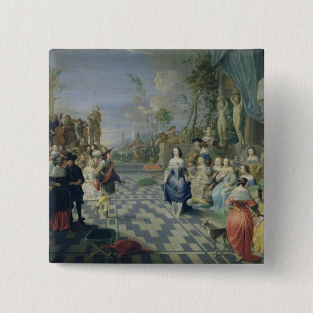 Ein Ball auf der Terrasse eines Palastes Button (Vorderseite)