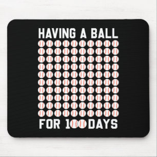 Ein Ball für 100 Tage Baseball 100 Tage Gi Schule Mousepad