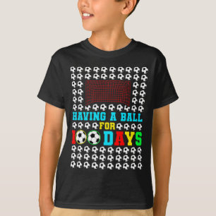 Ein Ball für 100 Tage Spaß Kinder Jungen Fußballsp T-Shirt