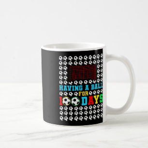 Ein Ball für 100 Tage Spaß Kinder Jungs Fußball Sp Kaffeetasse