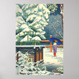 Ein Bambus im Schrein Fujishima Takeji Poster