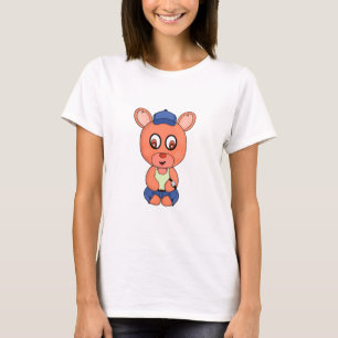 Ein Bär, der niedliche Kleidung und Accessoires tr T-Shirt