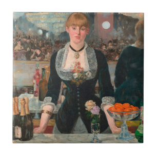 Ein Bar in den Folies-Bergère Edouard Manet Fliese
