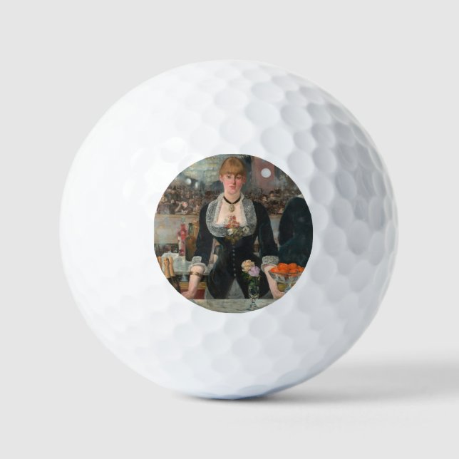 Ein Bar in den Folies-Bergère Edouard Manet Golfball (Vorderseite)