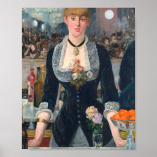 Ein Bar in den Folies Bergere - Edouard Manet Poster