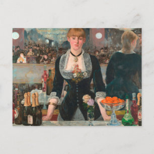 Ein Bar in den Folies-Bergère Edouard Manet Postkarte
