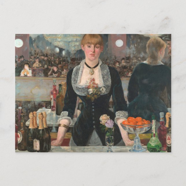 Ein Bar in den Folies-Bergère Edouard Manet Postkarte (Vorderseite)