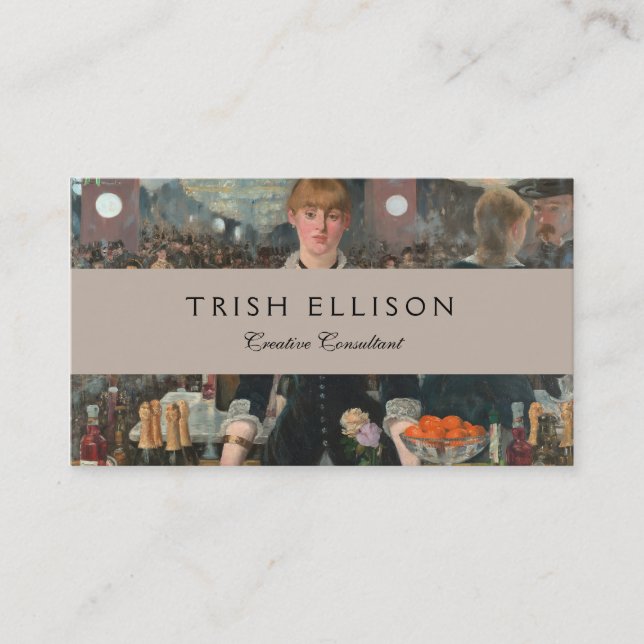 Ein Bar in den Folies-Bergère Edouard Manet Visitenkarte (Vorderseite)