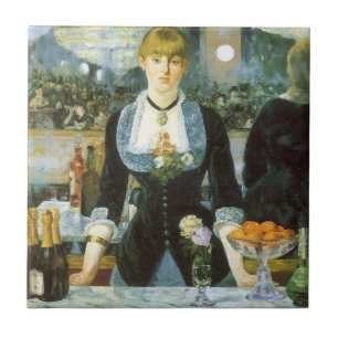 Ein Bar in den Folies Bergere von Edouard Manet Fliese