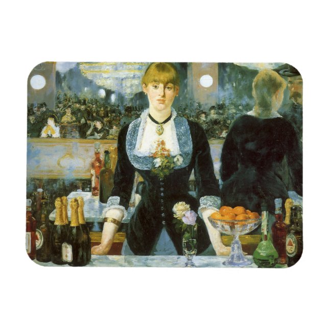 Ein Bar in den Folies Bergere von Edouard Manet Magnet (Horizontal)