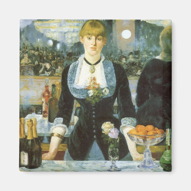 Ein Bar in den Folies Bergere von Edouard Manet Magnet (Vorne)