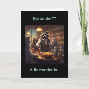 Ein Barkeeper ist? Geburtskarte Karte