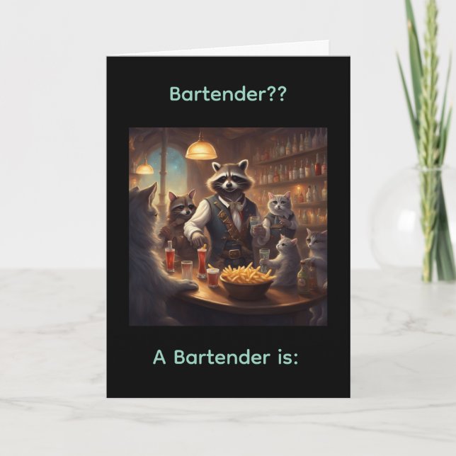 Ein Barkeeper ist? Geburtskarte Karte (Vorderseite)