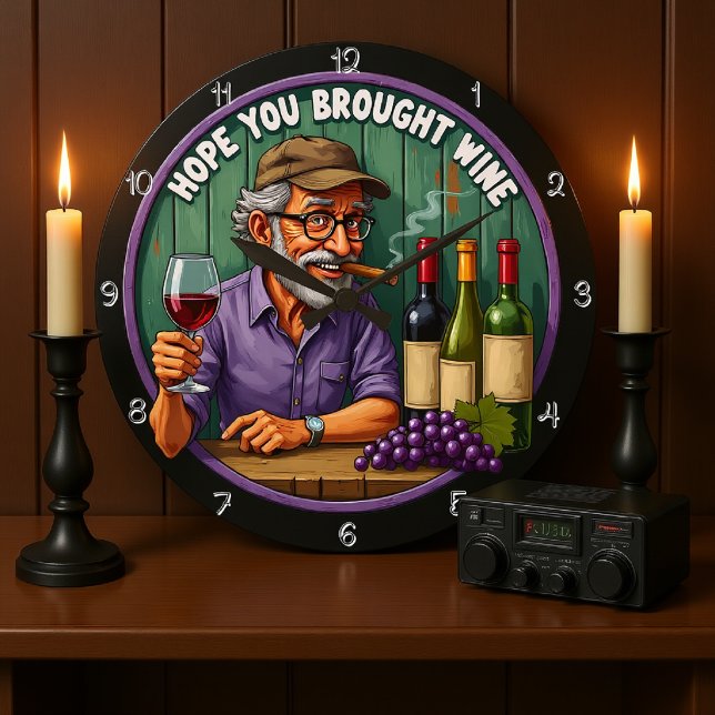 Ein Bartmann mit gutem Geschmack Große Wanduhr (Von Creator hochgeladen)