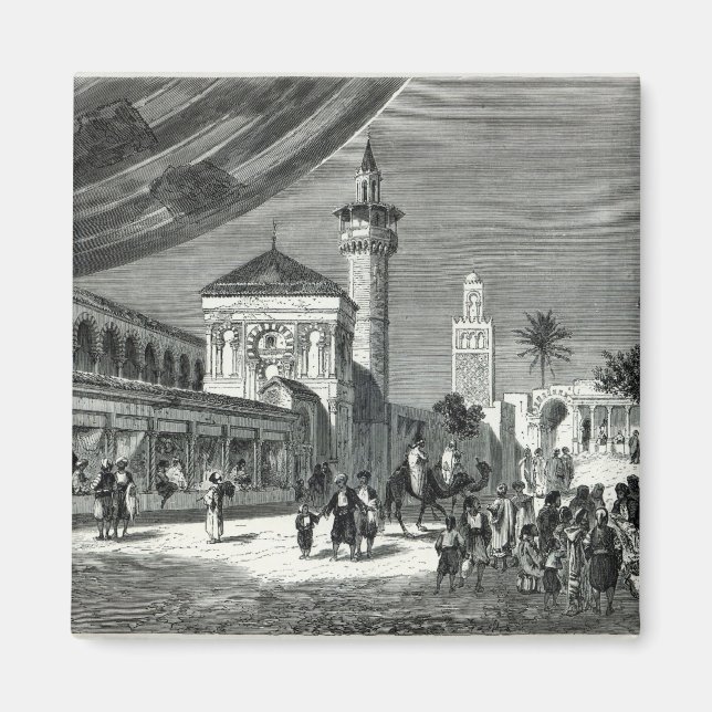 Ein Basar in Tunis Magnet (Vorne)