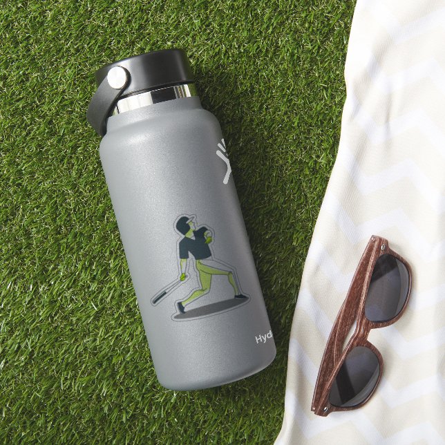 ein Baseballspieler, der den Ball getroffen hat Aufkleber (HydroFlask Insitu)