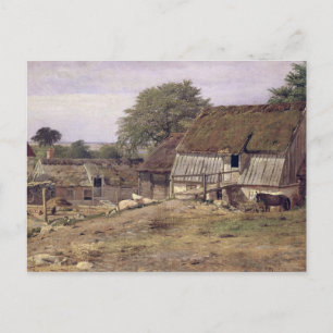 Ein Bauernhaus in Schweden, 1834 Postkarte