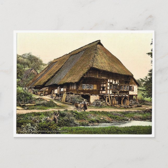Ein Bauernhaus, Schwarzwald, Baden, Deutschland Postkarte (Vorderseite)