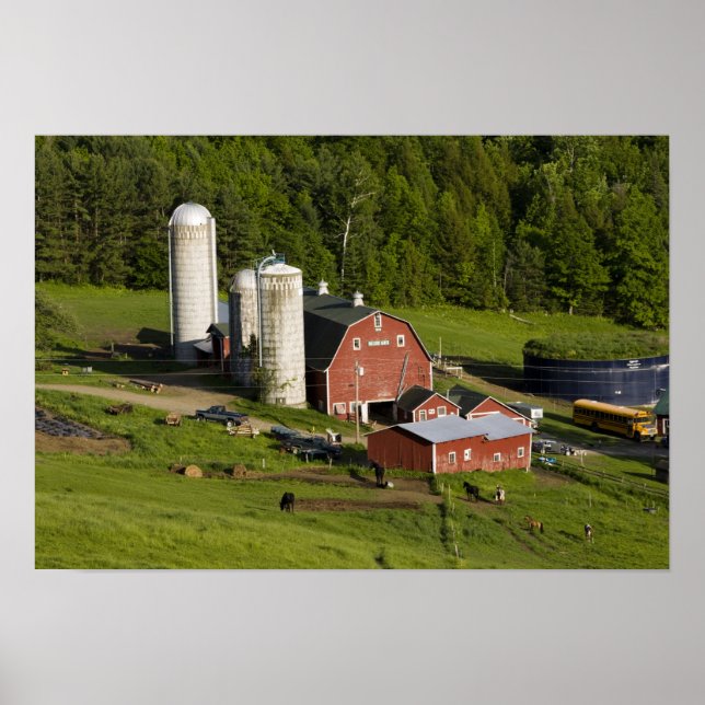 Ein Bauernhof in Barnet Center, Vermont. Connectic Poster (Vorne)