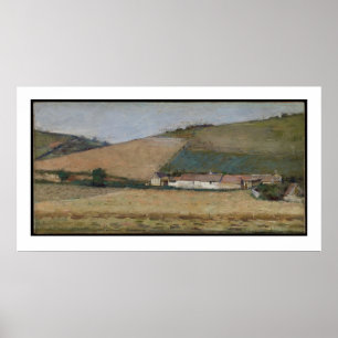 Ein Bauernhof unter den Hügeln, Giverny, c.1887 Poster