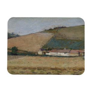 Ein Bauernhof unter Hügeln, Giverny, c.1887 Magnet