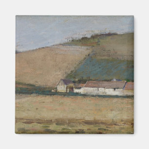 Ein Bauernhof unter Hügeln, Giverny, c.1887 Magnet