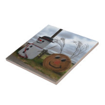Ein Bauernhof Weihnachten Keramik Tile