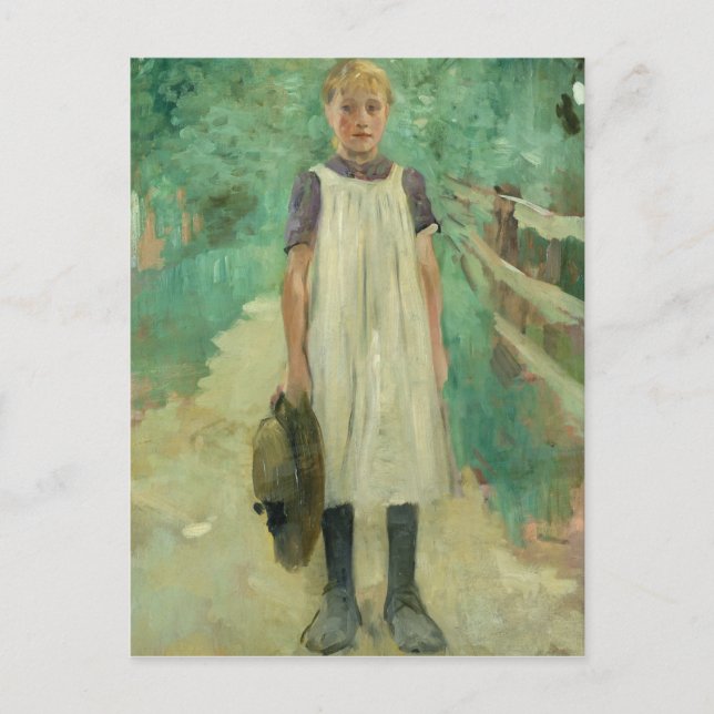 Ein Bauernmädchen, 1895 Postkarte (Vorderseite)