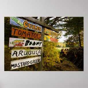 Ein Bauernstand in Holderness, New Hampshire. Poster