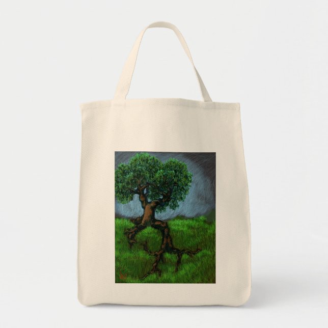 Ein Baum auf einem Hügel Tragetasche (Vorne)
