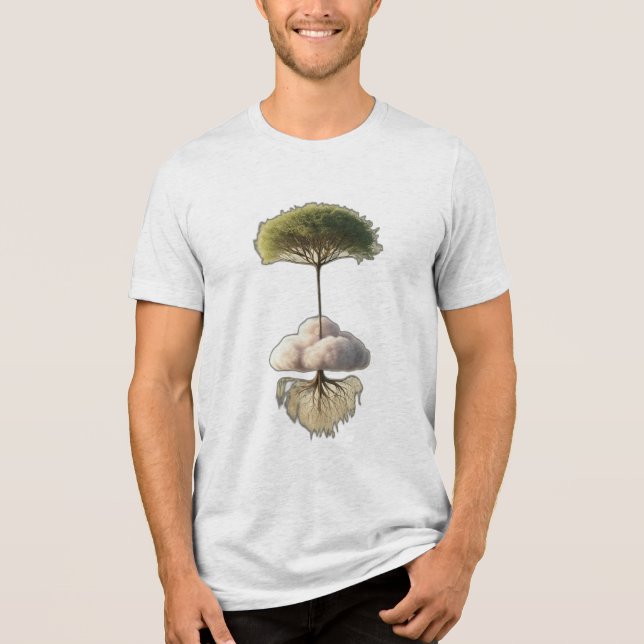 Ein Baum, der auf den Kopf wächst Tri-Blend Shirt (Vorderseite)