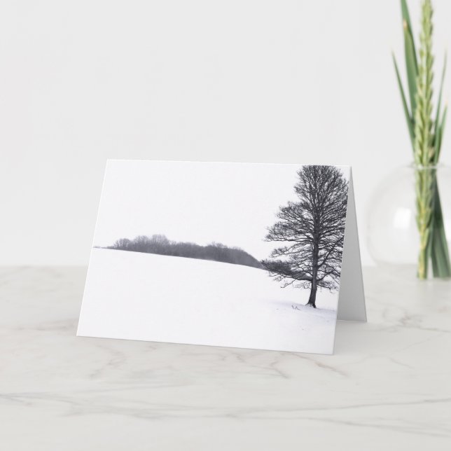 Ein Baum im Winter Feiertagskarte (Vorderseite)
