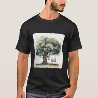 Ein Baum mit Schaukel und einer virtuellen Natur C T-Shirt