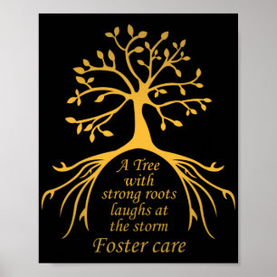 Ein Baum mit starken Wurzeln Foster Care Adoption Poster