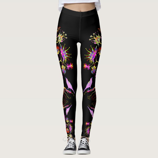 Ein Baum und ein Vogel Leggings (Vorderseite)