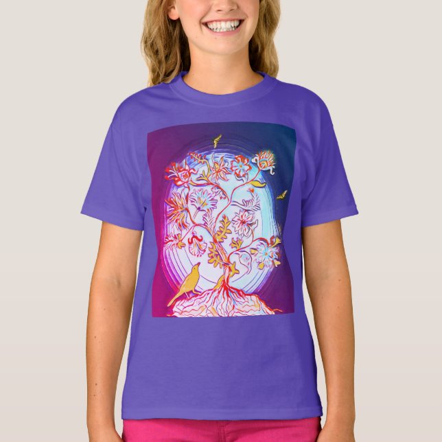 Ein Baum und ein Vogel  T-Shirt (Vorderseite)
