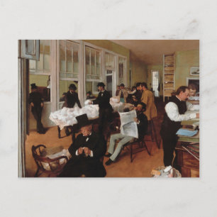 Ein Baumwollbüro in New Orleans - Edgar Degas Postkarte