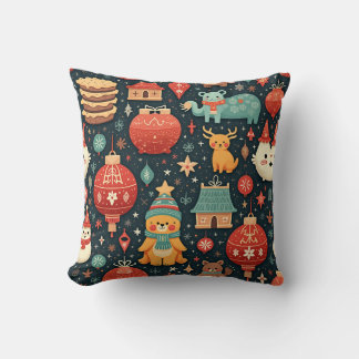 Ein Baumwollkissen voll von Wintervibes Kissen