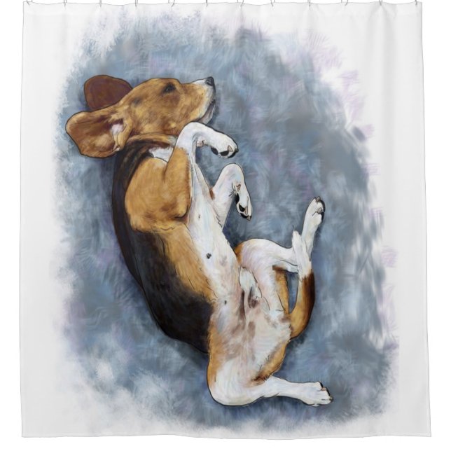 Ein Beagle ist zu Weihnachten ein Lover-Geschenk Duschvorhang (Vorderseite)