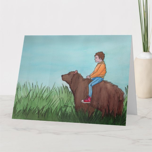 Ein beartiger Tag: Grußkarte 8.5"x11" Dankeskarte (Vorderseite)