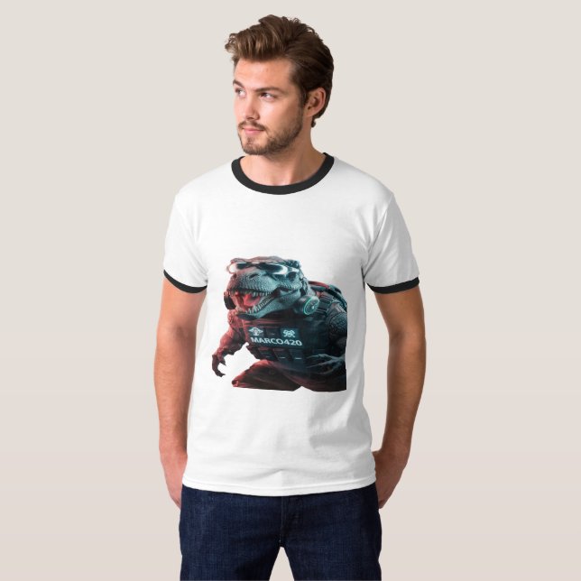 Ein beeindruckendes Foto eines bedrohlichen T-Rex, T-Shirt (Vorne ganz)
