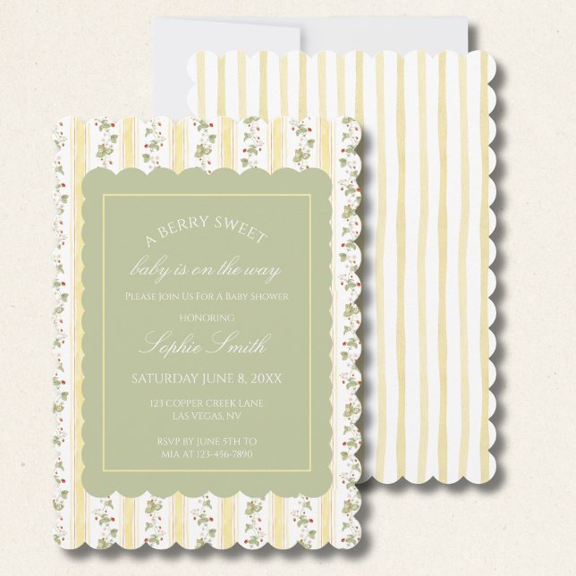 Ein beerensüßes Baby ist unterwegs Einladung (Von Creator hochgeladen)