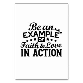 Ein Beispiel für Glauben und Liebe in Aktion sein Tischnummer