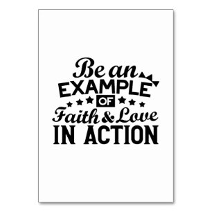 Ein Beispiel für Glauben und Liebe in Aktion sein Tischnummer