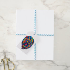 Ein bemalter Löwe Geschenkanhänger