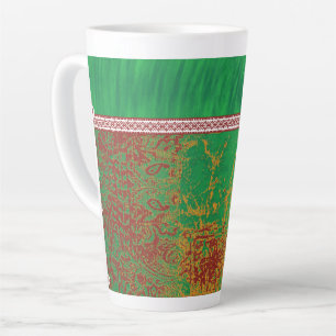 Ein bemerkenswerter Schal im indischen Stil mit ei Milchtasse