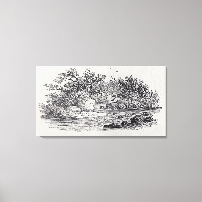 Ein Bend im Fluss aus der "Geschichte Großbritanni Leinwanddruck (Vorderseite)